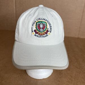 Vintage 1999 PGA Championship Medinah Hat, Adjustable Cap, Beige, Imperial